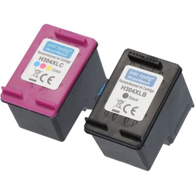 Druckerpatrone kompatibel mit HP 304 (3JB05AE) - Schwarz + 3 Farben - Multipack