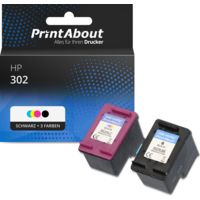 Druckerpatrone kompatibel mit HP 302 (X4D37AE) - Schwarz + 3 Farben - Multipack