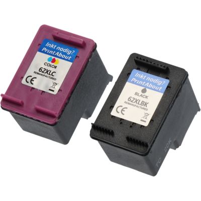 Druckerpatrone kompatibel mit HP 62 (N9J71AE) - Schwarz + 3 Farben - Multipack