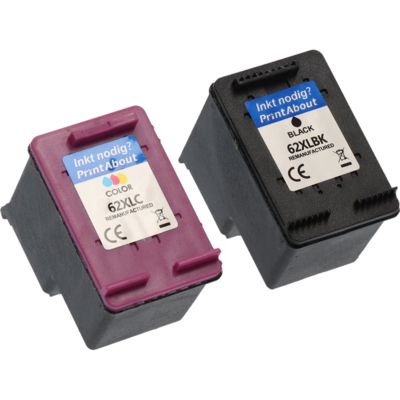 Druckerpatrone kompatibel mit HP 62 (N9J71AE) - Schwarz + 3 Farben - Multipack