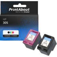 Druckerpatrone kompatibel mit HP 305 (6ZD17AE) - Schwarz + 3 Farben - Multipack
