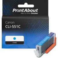 Druckerpatrone kompatibel mit Canon CLI-551C - Cyan