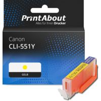 Druckerpatrone kompatibel mit Canon CLI-551Y - Gelb