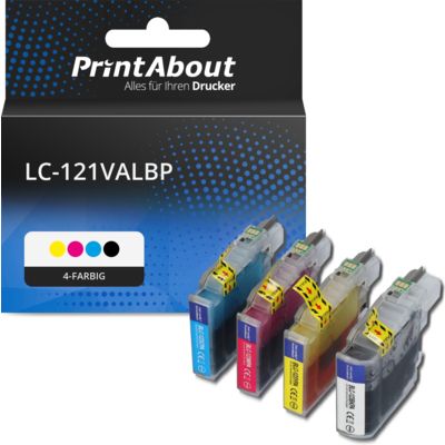 Druckerpatrone kompatibel mit Brother LC-121VALBP - 4-farbig - Multipack