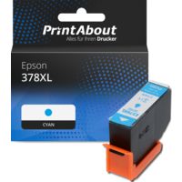 Druckerpatrone kompatibel mit Epson 378XL (C13T37924010) - Cyan - Hohe Kapazität