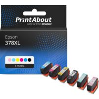 Druckerpatrone kompatibel mit Epson 378XL (C13T37984010) - 6-farbig - Hohe Kapazität - Multipack