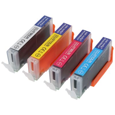 Druckerpatrone kompatibel mit Canon CLI-571BK/C/M/Y - 4-farbig - Multipack