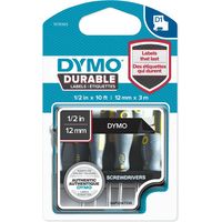Dymo Durable 1978367 Schriftbänder Schwarz auf Orange (12 mm)