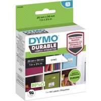 Dymo Durable 2112283 Etikett Schwarz auf Weiß (54 mm x 25 mm)