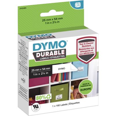 Dymo Durable 2112283 Etikett Schwarz auf Weiß (54 mm x 25 mm)