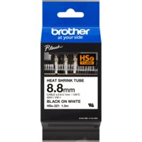 Brother HSe-221 - (8.8 mm) - Schwarz auf weiß - Tape