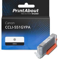 Druckerpatrone kompatibel mit Canon CCLI-551GYPA - Grau