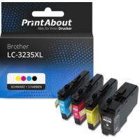 Druckerpatrone kompatibel mit Brother LC-3235XL - Schwarz + 3 Farben - Multipack