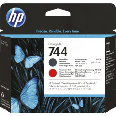 HP F9J88A (744) - Mattschwarz + Rot - Druckkopf