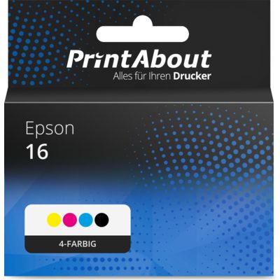Druckerpatrone kompatibel mit Epson 16 (T1621/22/23/24) - 4-farbig - Multipack