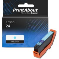 Druckerpatrone kompatibel mit Epson 24 (C13T24254012) - Hellcyan