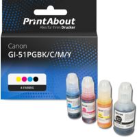 Druckerpatrone kompatibel mit Canon GI-51PGBK/C/M/Y - 4-farbig - Multipack