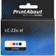 Druckerpatrone kompatibel mit Brother LC-22u xl (LC-22U) - 4-farbig - Multipack