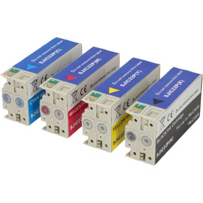 Druckerpatrone kompatibel mit Epson SJIC22P(K/C/M/Y) - 4-farbig - Multipack