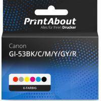 Druckerpatrone kompatibel mit Canon GI-53BK/C/M/Y/GY/R - 6-farbig - Multipack