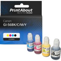 Druckerpatrone kompatibel mit Canon GI-56BK/C/M/Y - 4-farbig - Multipack