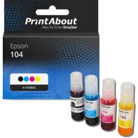 Druckerpatrone kompatibel mit Epson 104 (C13T00P14/24/34/440) - 4-farbig - Multipack
