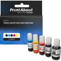 Druckerpatrone kompatibel mit Epson T00Q140/R140/240/340/440 (105) - 5-farbig - Multipack