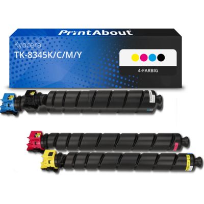 Toner kompatibel mit Kyocera TK-8345K/C/M/Y - 4-farbig - Multipack