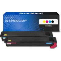 Toner kompatibel mit Kyocera TK-5195K/C/M/Y - 4-farbig - Multipack
