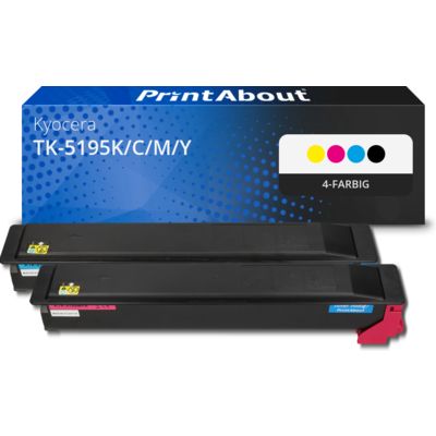 Toner kompatibel mit Kyocera TK-5195K/C/M/Y - 4-farbig - Multipack