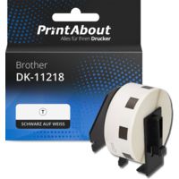 Etikettenrolle kompatibel mit Brother DK-11218 - (24 mm) - Schwarz auf weiß