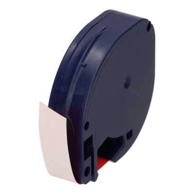 Schriftband kompatibel mit Dymo 91203 - (12 mm) - Schwarz auf rot
