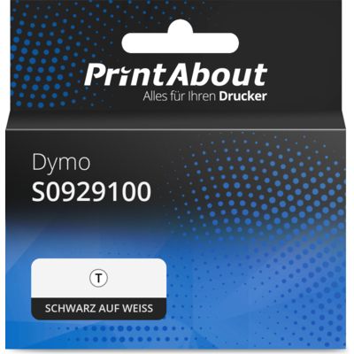 Etikettenrolle kompatibel mit Dymo S0929100 - (51 mm x 89  mm) - Schwarz auf weiß