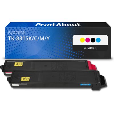 Toner kompatibel mit Kyocera TK-8315K/C/M/Y - 4-farbig - Multipack