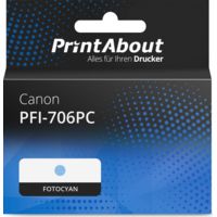 Druckerpatrone kompatibel mit Canon PFI-706PC - Fotocyan - Hohe Kapazität