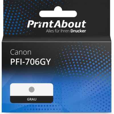 Druckerpatrone kompatibel mit Canon PFI-706GY - Grau - Hohe Kapazität