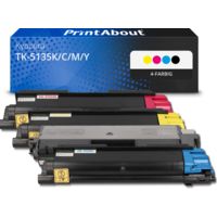Toner kompatibel mit Kyocera TK-5135K/C/M/Y - 4-farbig - Multipack