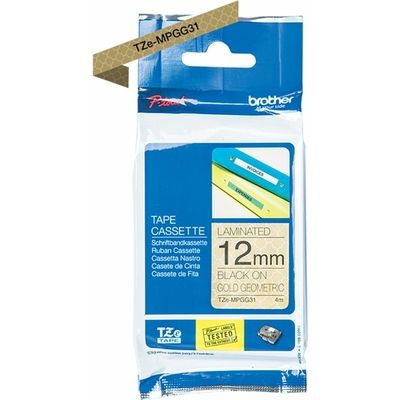 Brother TZe-MPGG31 - Schwarz auf gold - Tape