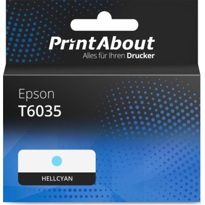 Druckerpatrone kompatibel mit Epson T6035 - Hellcyan - Hohe Kapazität