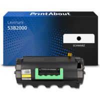 Toner kompatibel mit Lexmark 53B2000 - Schwarz