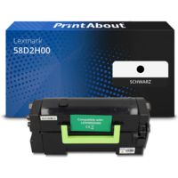 Toner kompatibel mit Lexmark 58D2H00 - Schwarz - Hohe Kapazität