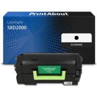 Toner kompatibel mit Lexmark 58D2000 - Schwarz
