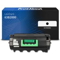 Toner kompatibel mit Lexmark 63B2000 - Schwarz