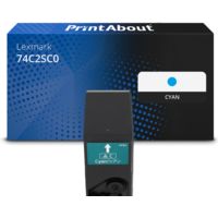 Toner kompatibel mit Lexmark 74C2SC0 - Cyan - Hohe Kapazität