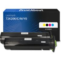 Toner kompatibel mit Lexmark 72K20K/C/M/Y0 - 4-farbig - Multipack