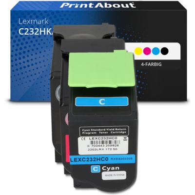 Toner kompatibel mit Lexmark C232HK/C/M/Y0 - 4-farbig - Hohe Kapazität - Multipack