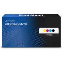 Toner kompatibel mit Lexmark 78C20K/C/M/Y0 - 4-farbig - Multipack