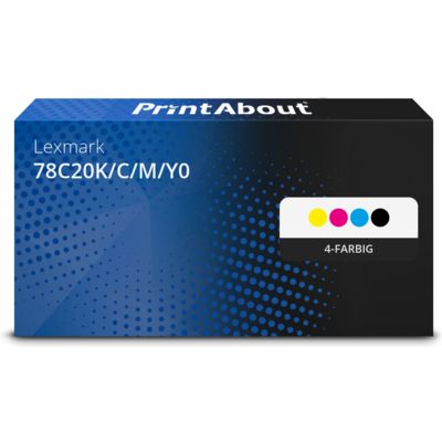 Toner kompatibel mit Lexmark 78C20K/C/M/Y0 - 4-farbig - Multipack