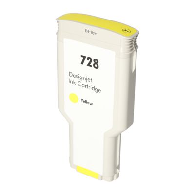 Druckerpatrone kompatibel mit HP F9J65A (728) - Gelb - Extra hohe Kapazität