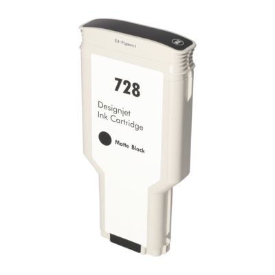 Druckerpatrone kompatibel mit HP F9J68A (728) - Mattschwarz - Extra hohe Kapazität